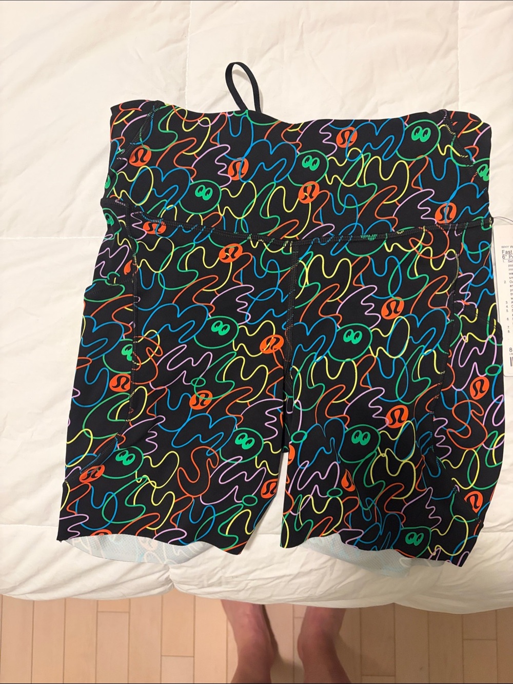 SeaWheeze lululemon athletica fast and free 6’ black and neon 5-pocket shorts